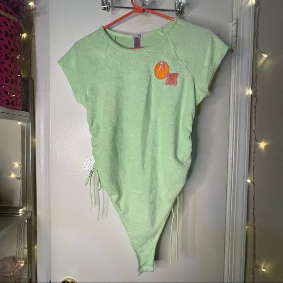 Ruched Terry Thong Teddy - Picture 3 of 7